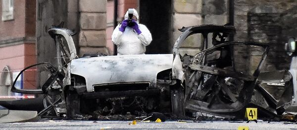 Lugar de la explosión en Derry-Londonderry - Sputnik Mundo