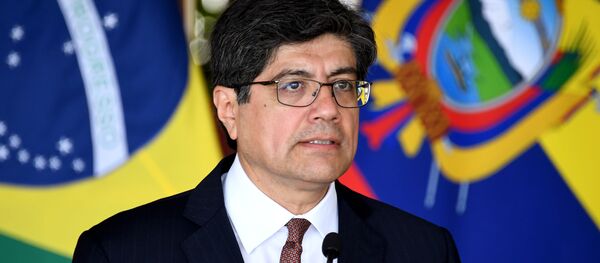 El canciller de Ecuador, José Valencia - Sputnik Mundo