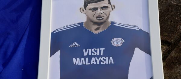 Retrato de Emiliano Sala, el futbolista argentino y uno de los ocupantes del vuelo Nantes-Cardiff - Sputnik Mundo