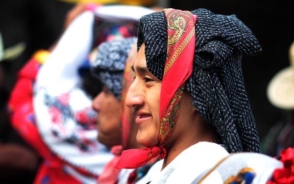 Los representantes de las comunidades indígenas en Ciudad de México Los representantes de las comunidades indígenas en Ciudad de México - Sputnik Mundo