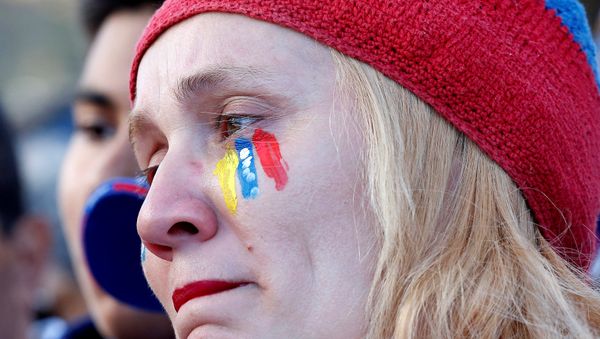 Manifestante en Venezuela Manifestante en Venezuela - Sputnik Mundo