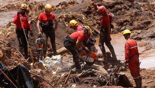 La búsqueda de víctimas en la región de Brumadinho, Brasil - Sputnik Mundo