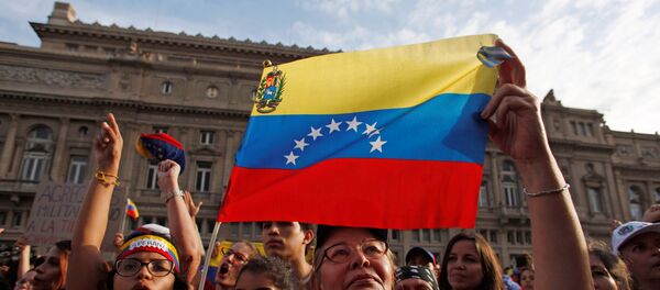 Una manifestación de opositores venezolanos en Buenos Aires - Sputnik Mundo
