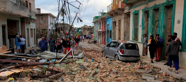 Las consecuencias del tornado en La Habana, Cuba Las consecuencias del tornado en La Habana, Cuba - Sputnik Mundo