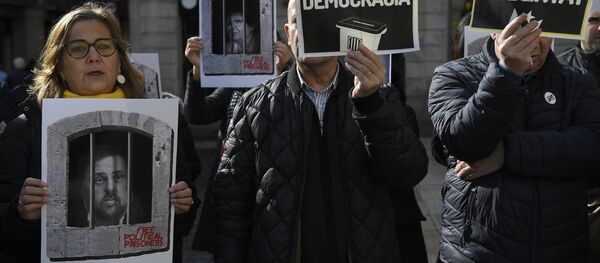 Independentistas apoyan a los presos catalanes Independentistas apoyan a los presos catalanes - Sputnik Mundo