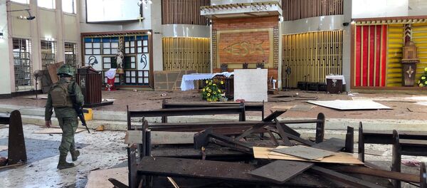 Lugar del atentado en Joló, Filipinas - Sputnik Mundo