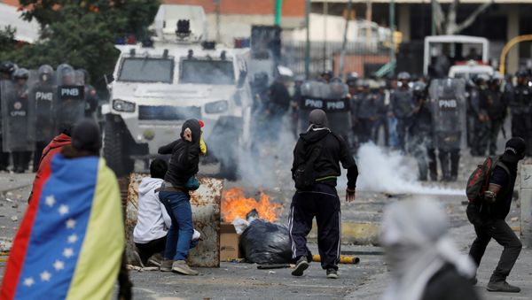 Protestas en Venezuela Protestas en Venezuela - Sputnik Mundo