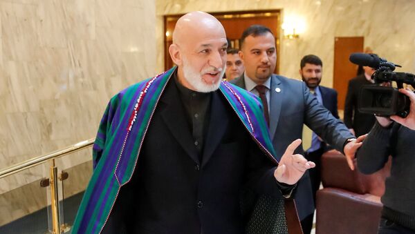 Hamid Karzai, expresidente afgano en Moscú, Rusia Hamid Karzai, expresidente afgano en Moscú, Rusia - Sputnik Mundo