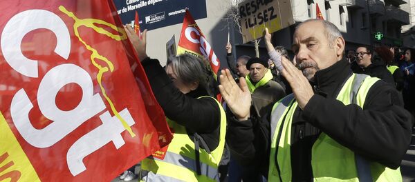 Protesta de los sindicatos franceses - Sputnik Mundo