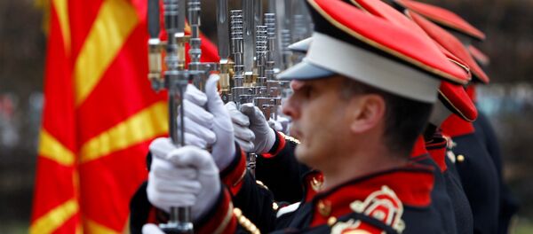 La guardia de honor de Macedonia - Sputnik Mundo