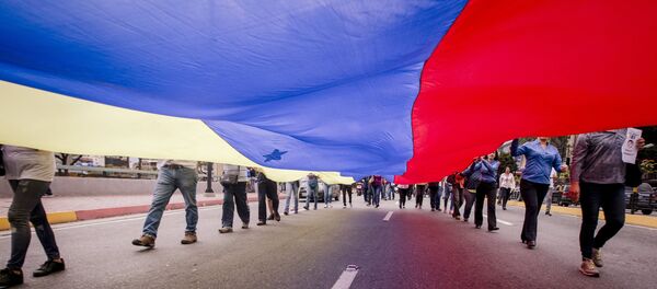 La bandera de Venezuela en las protestas - Sputnik Mundo