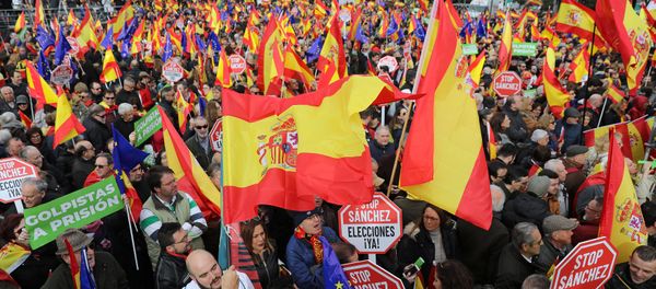 Manifestación de protesta en Madrid Manifestación de protesta en Madrid - Sputnik Mundo
