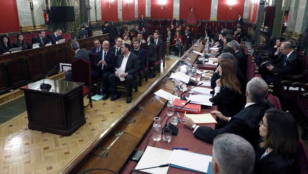 El juicio a los líderes independentistas catalanes en Madrid - Sputnik Mundo