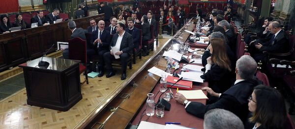 El juicio a los líderes independentistas catalanes en Madrid - Sputnik Mundo