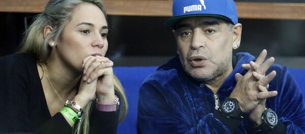 Diego Maradona y Rocio Oliva (archivo) - Sputnik Mundo