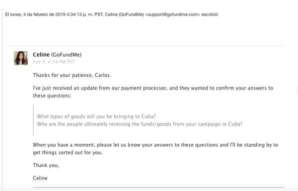 Equipo de soporte de GoFundMe exige explicaciones a Lazo sobre el destino de los fondos recaudados - Sputnik Mundo