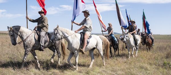 Bóeres con banderas nacionales (imagen referencial) - Sputnik Mundo