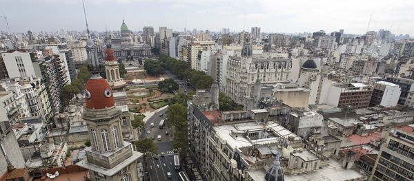 Una vista de la Avenida de Mayo en Buenos Aires - Sputnik Mundo