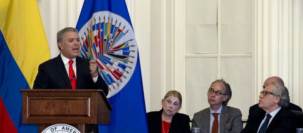 Iván Duque, presidente de Colombia durante su visita a la OEA - Sputnik Mundo