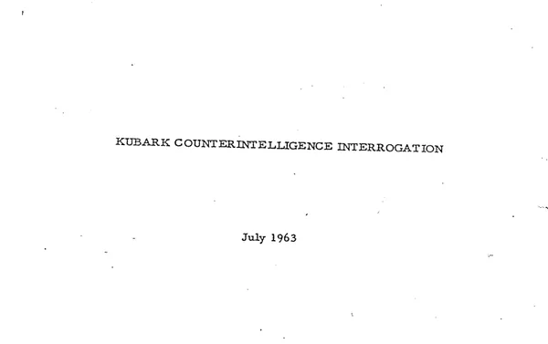 El primer manual de conducta interrogatorio, Kurbark Counterintelligence Interrogation, July 1963 El primer manual de conducta interrogatorio, Kurbark Counterintelligence Interrogation, July 1963 - Sputnik Mundo