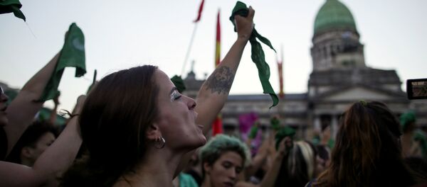 Manifestación a favor del aborto en Buenos Aires - Sputnik Mundo
