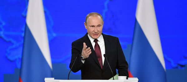 Vladímir Putin ofrece su mensaje anual ante la Asamblea Federal - Sputnik Mundo