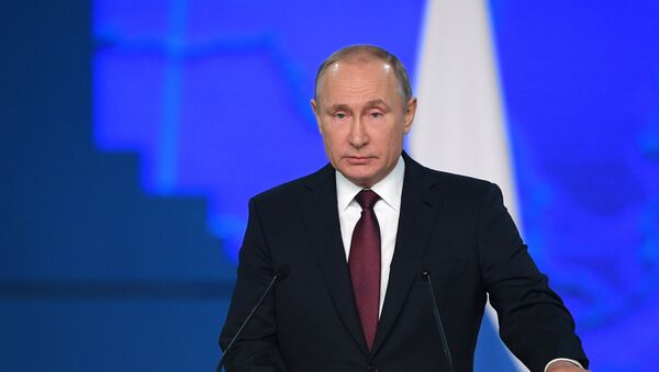 Vladímir Putin ofrece su mensaje anual ante la Asamblea Federal - Sputnik Mundo