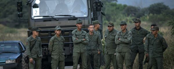Militares venezolanos en la frontera con Colombia (archivo) - Sputnik Mundo