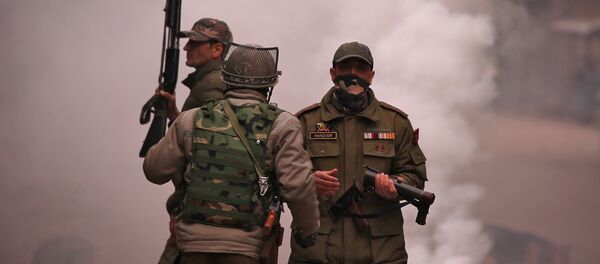 Fuerzas de seguridad en Cachemira india Fuerzas de seguridad en Cachemira india - Sputnik Mundo