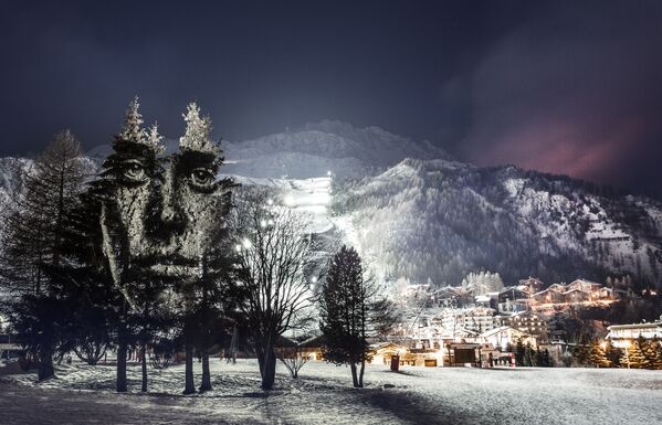Las caras de los árboles, dibujadas con luz - Sputnik Mundo