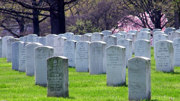 Tumbas en un cementerio de EEUU - Sputnik Mundo