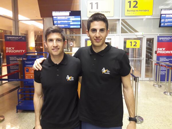 Martí Vigo (d) con Jesús Pérez - Sputnik Mundo