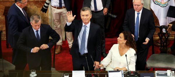 Mauricio Macri, presidente de Argentina, durante la apertura del 137 período de sesiones ordinarias del Congreso - Sputnik Mundo