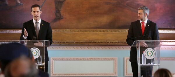El lider opositor, Juan Guaido y el presidente de Paraguay, Mario Abdo - Sputnik Mundo