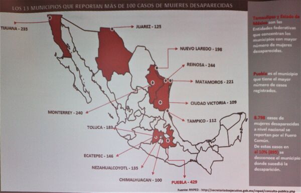 Las mujeres desaparecidas en las inmediaciones de la capital de México duplican la media nacional - Sputnik Mundo