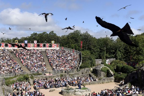 Los espectadores en el parque temático Le Puy du Fou, en el oeste de Francia - Sputnik Mundo