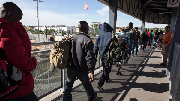 Migrantes haitianos en la frontera con EEUU - Sputnik Mundo