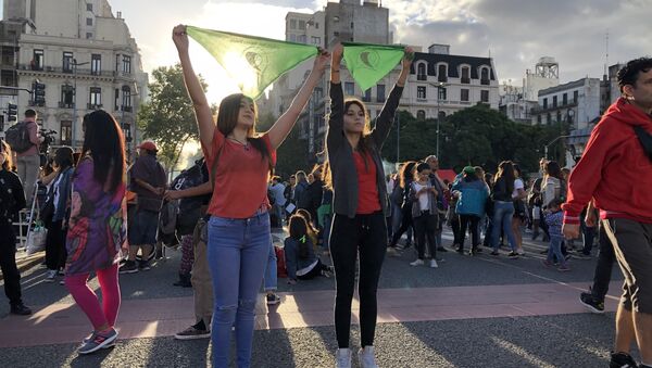 La marcha de las mujeres en Argentina - Sputnik Mundo