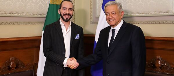 El presidente de México, Andrés Manuel López Obrador se reunió en Palacio Nacional con el presidente electo de El Salvador, Nayib Bukele, el 12 de marzo de 2019 - Sputnik Mundo