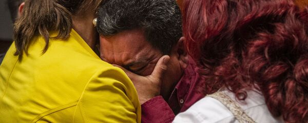 José Benítez durante la disculpa pública por la desaparición forzada de cinco jóvenes en Tierra Blanca, Veracruz, en 2016. - Sputnik Mundo