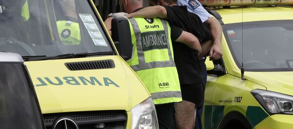 Policía y ambulancia en el lugar del tiroteo en una mezquita de Nueva Zelanda Policía y ambulancia en el lugar del tiroteo en una mezquita de Nueva Zelanda - Sputnik Mundo