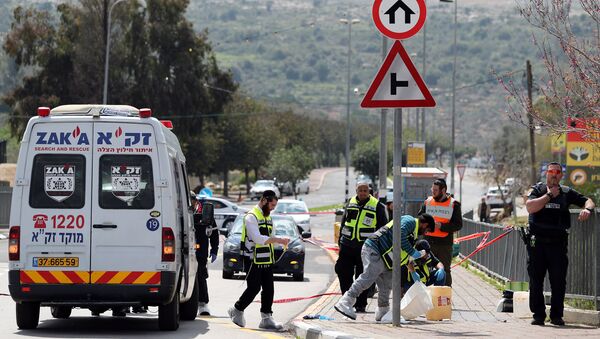 El lugar del ataque en Cisjordania - Sputnik Mundo