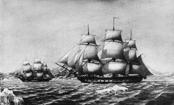 Las embarcaciones militares Vostok y Mirni en 1820 - Sputnik Mundo