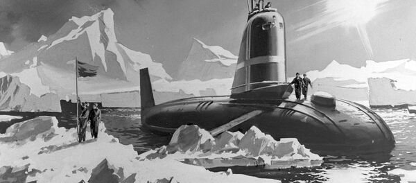 Un antiguo dibujo del sumergible K-3 - Sputnik Mundo