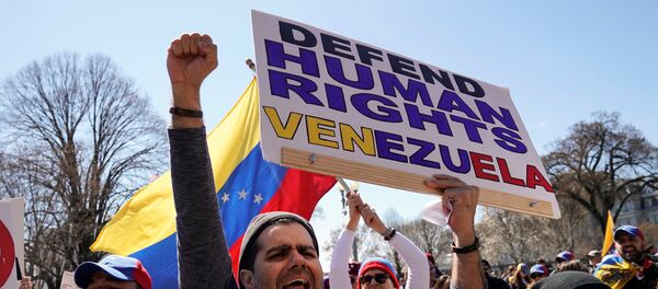 Los manifestantes exigen protección de derechos humanos en Venezuela - Sputnik Mundo
