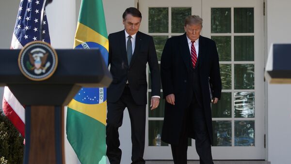 Presidente de Brasil, Jair Bolsonaro, y presidente de EEUU, Donald Trump - Sputnik Mundo