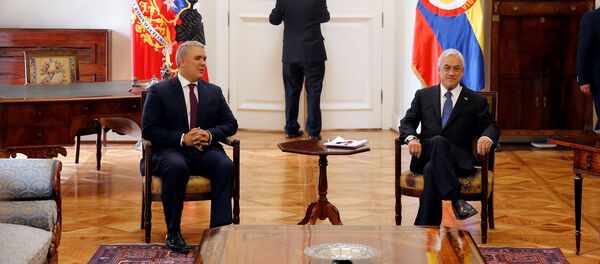 El presidente de Colombia, Iván Duque, y su homólogo chileno, Sebastián Piñera - Sputnik Mundo