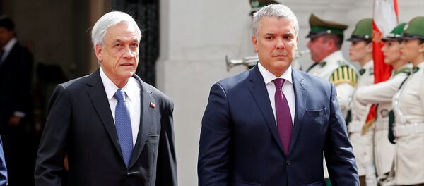 El presidente de Chile, Sebastián Piñera, y el presidente de Colombia, Iván Duque - Sputnik Mundo