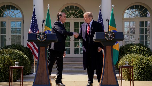 Presidente de Brasil, Jair Bolsonaro, y presidente de EEUU, Donald Trump - Sputnik Mundo