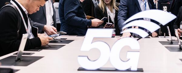 5G Stand at Mobile World Congress 2019 - Sputnik Mundo